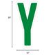 Festive Green Letter (Y) Corrugated Plastic Yard Sign, 30in